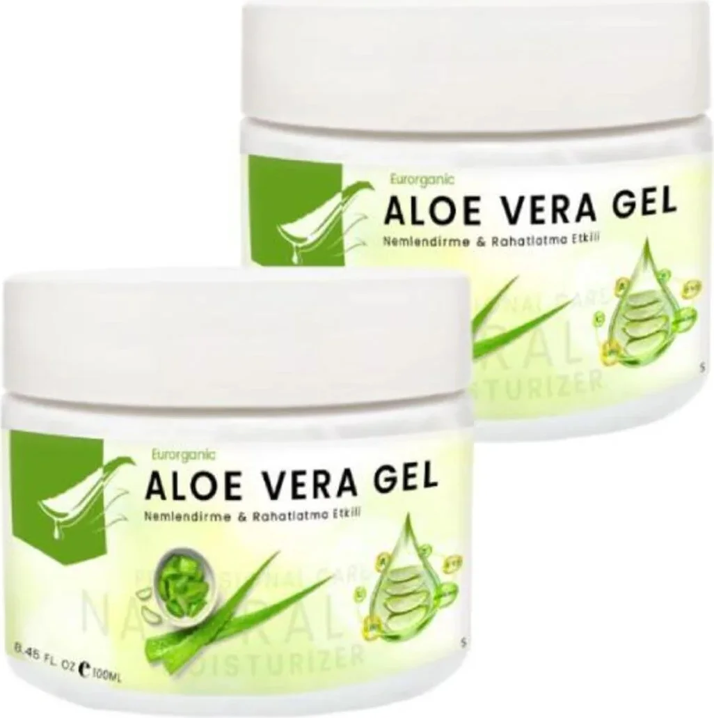 Aloe Vera Bakım Jel'i - Cilt Nemlendirme ve Ferahlama 100 ml x 2