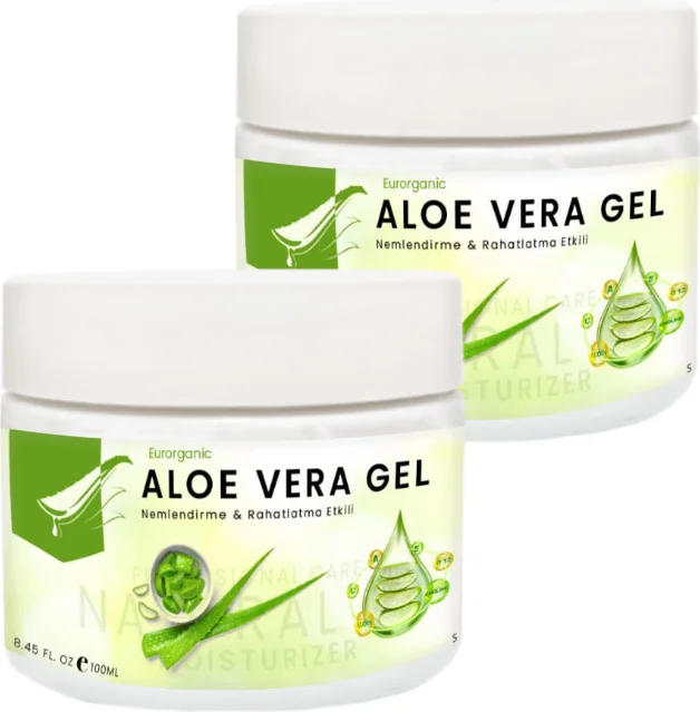 Aloe Vera Bakım Jeli 2'li Set - Cilt Nemlendirici ve Yatıştırıcı 2x100ml