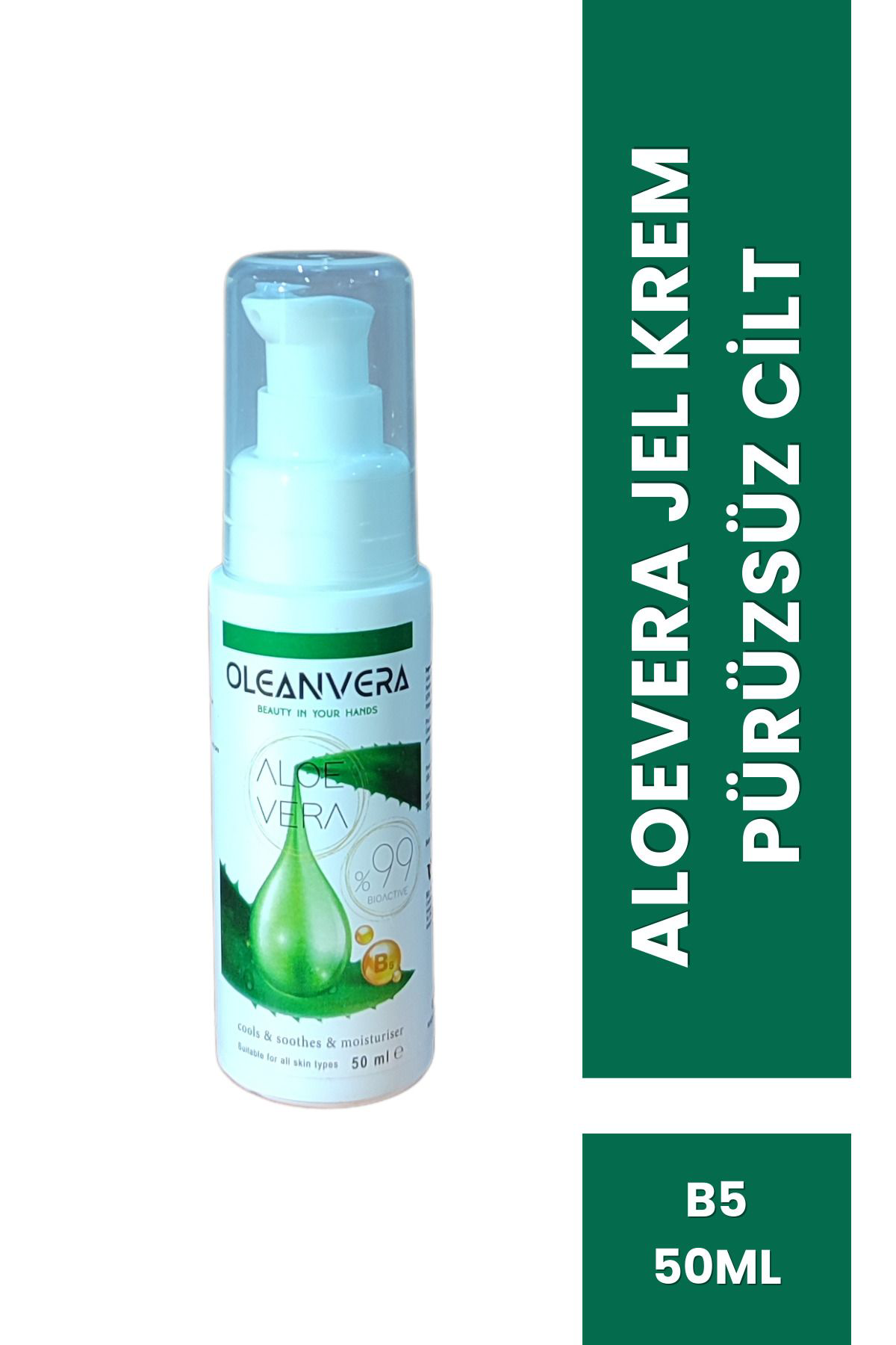 Oleanvera Aloe Vera Özlü Nemlendirici Krem El & Yüz & Vücut 50 Ml