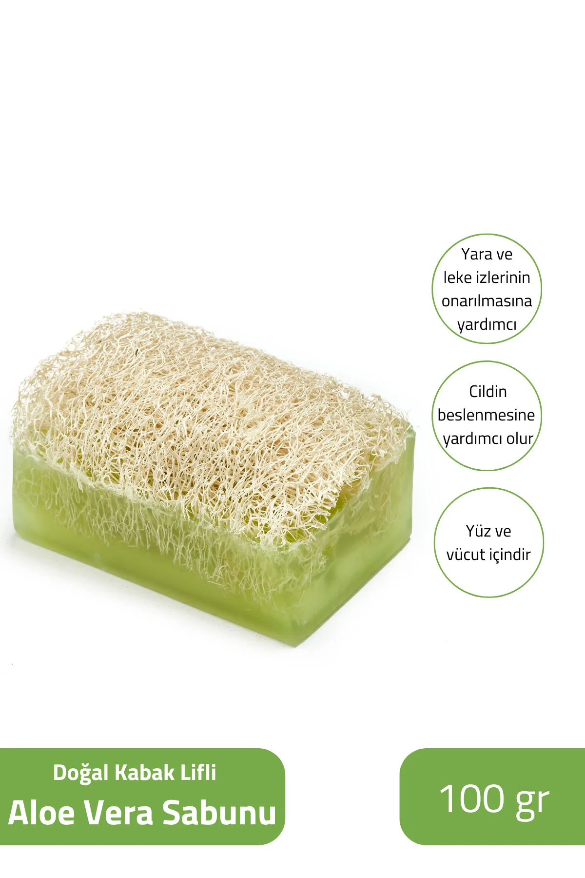 Aloe Vera Özlü Kabak Lifli Sabun