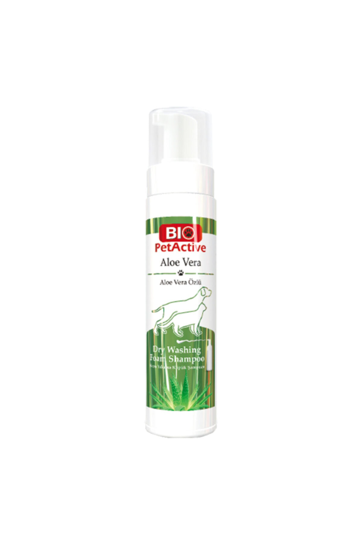 Bio Petactive Aloe Vera Özlü Kedi & Köpek Kuru Köpük Şampuan 200Ml