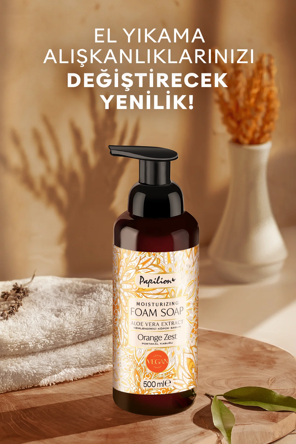 Aloe Vera Özlü Köpük Sabun 500 ml Portakal Kabuğu Aromalı Vegan Nemlendirici El Sabunu Aloe Vera Özlü Köpük Sabun 500 ml Portakal Kabuğu Aromalı Vegan Nemlendirici El Sabunu