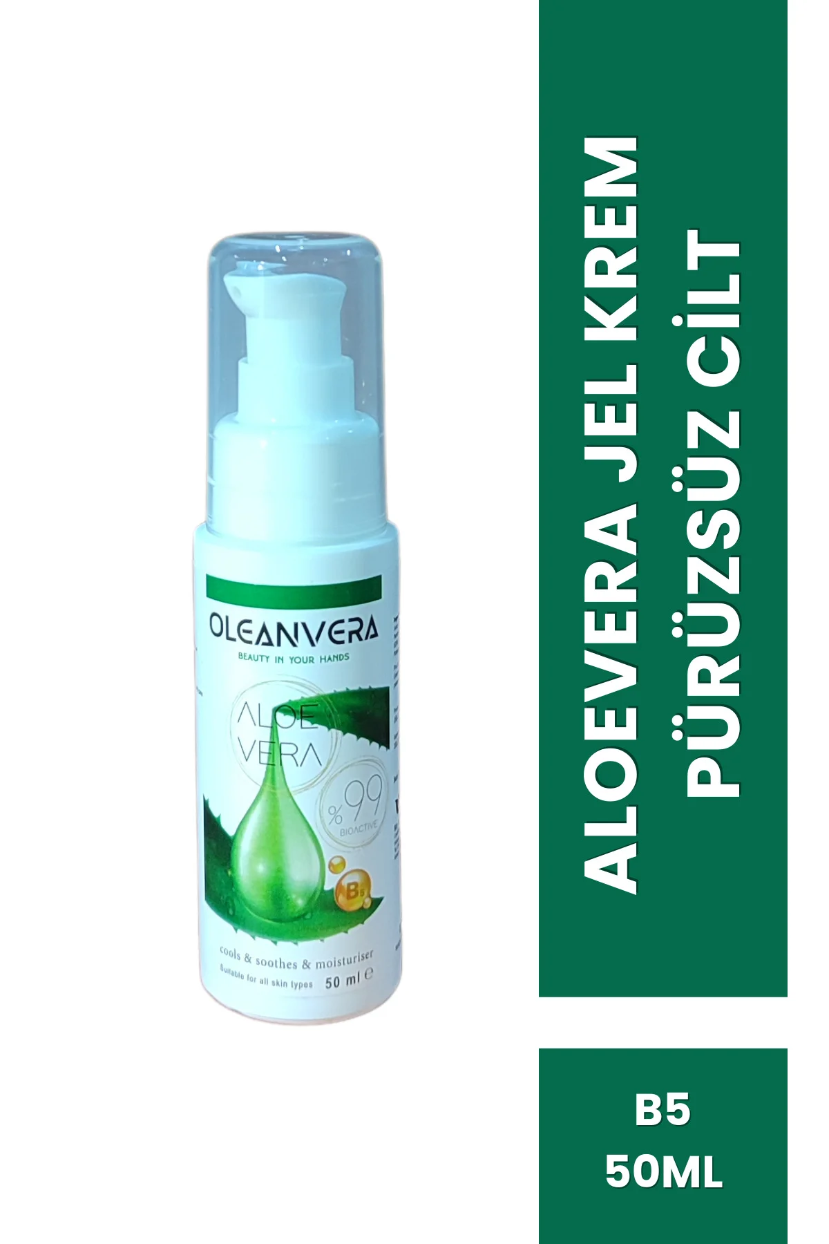 Aloe Vera Özlü Nemlendirici Krem El & Yüz & Vücut 50 ml