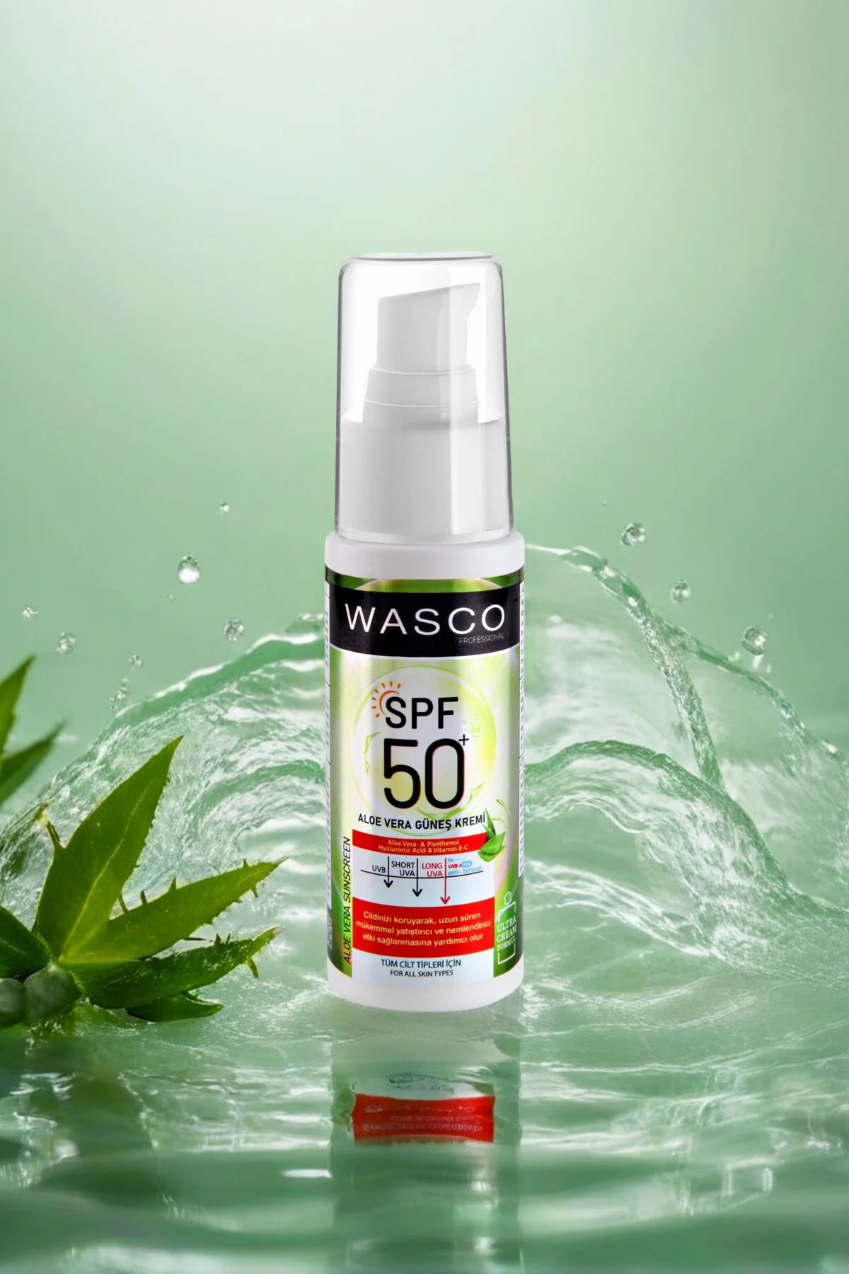 Aloe Vera Özlü Yüksek Koruyuculu 50 Spf+ Yatıştırıcı, Nemlendiric