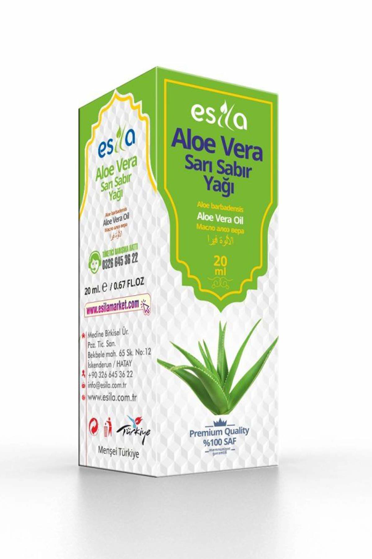 Just Cheap Store Aloe Vera - Sari Sabir Yaği 20 Ml.