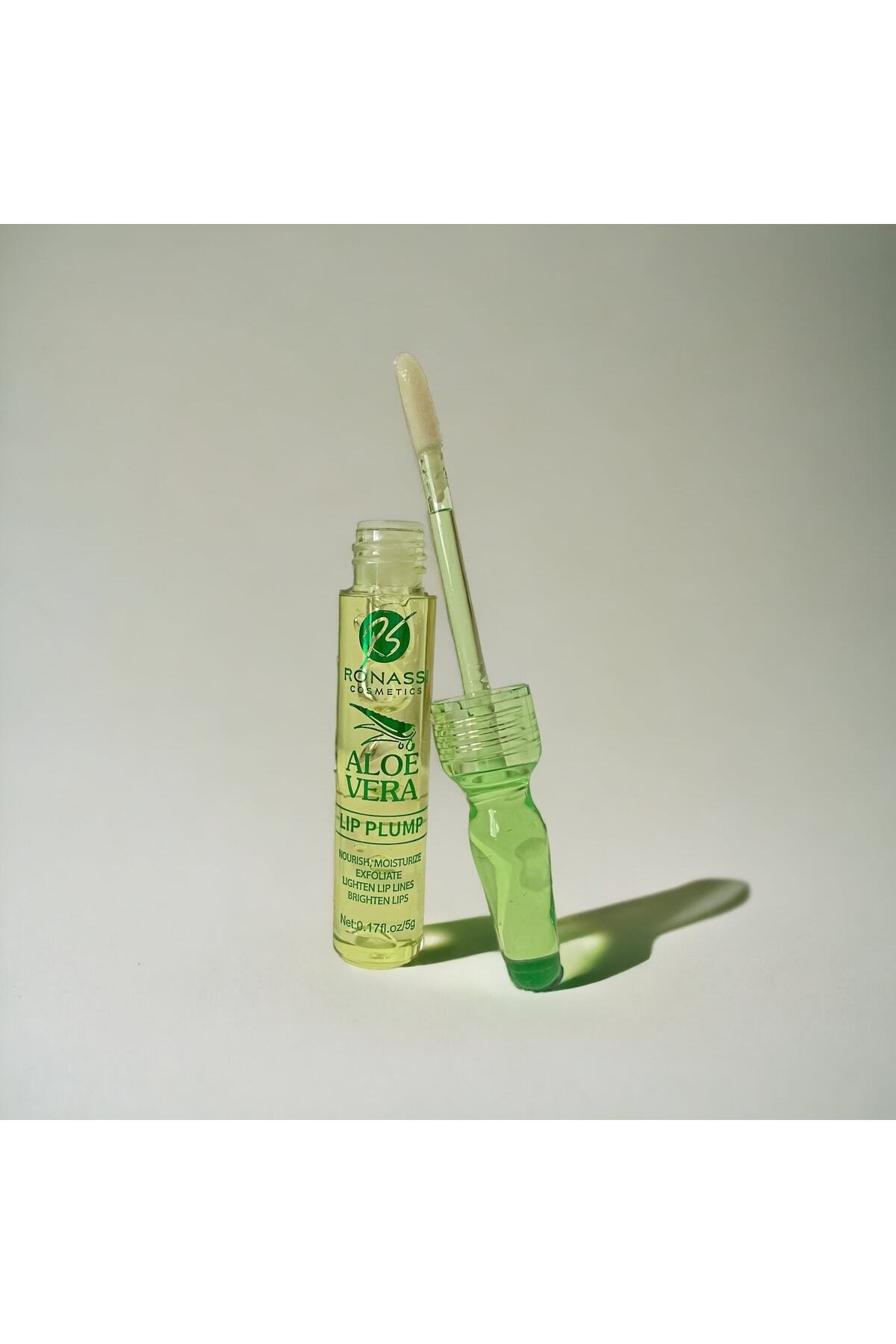 Aloe Vera Serum Dolgunlaştırıcı Dudak Gloss Şeffaf Renk Besleyici