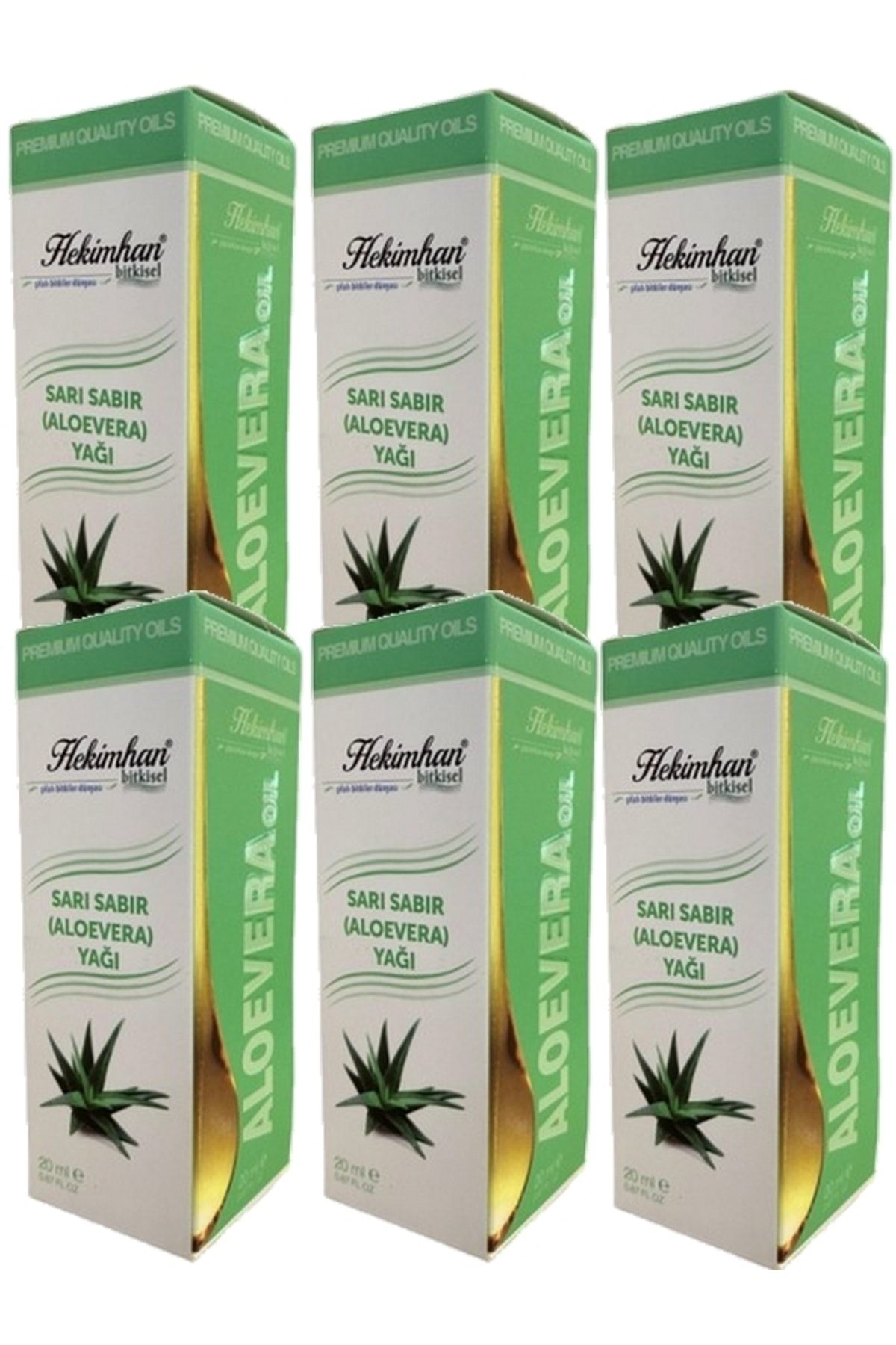 Hekimhan Aloevera Sari Sabir Yaği 20 Ml 6 Adet