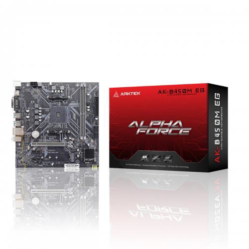 Arktek Alpha Force, Ak-B450m Eg, 2Xddr4, M.2, D-Sub, Dvi, Hdmi, Am4 Soke