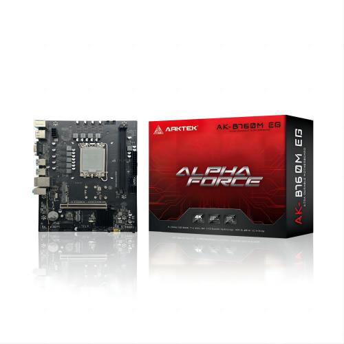 Arktek Alpha Force, Ak-B760m Eg, 2Xddr5, 2X M.2, D-Sub, Hdmi, Dp, 12-13.