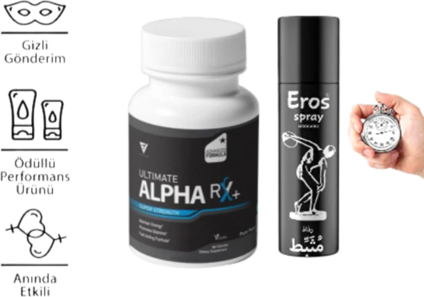 Alpha Rx+ Ultimate Erkekler İçin 30'lu Takviye + 20 ml Sprey Fiyatı, Yorumları ve Özellikleri