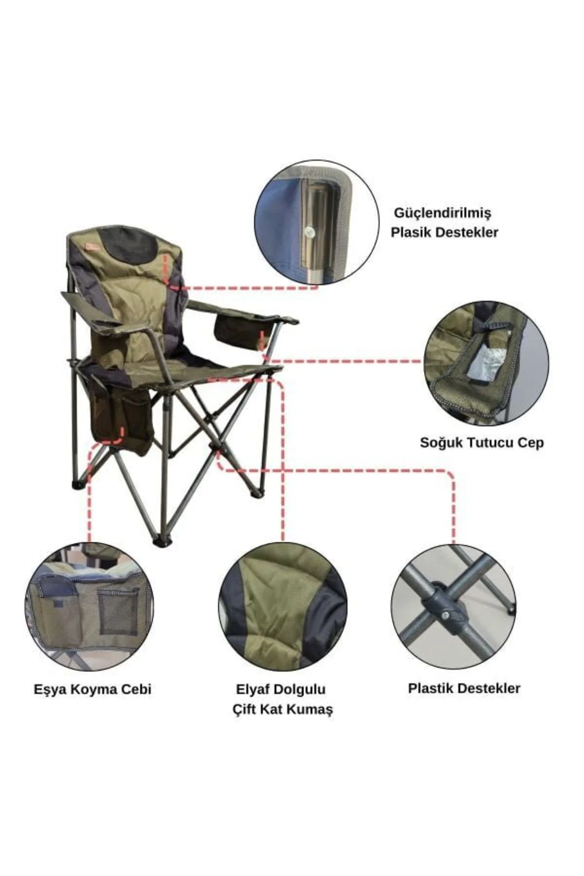 AlphaBack R108 Katlanır Kamp Sandalyesi