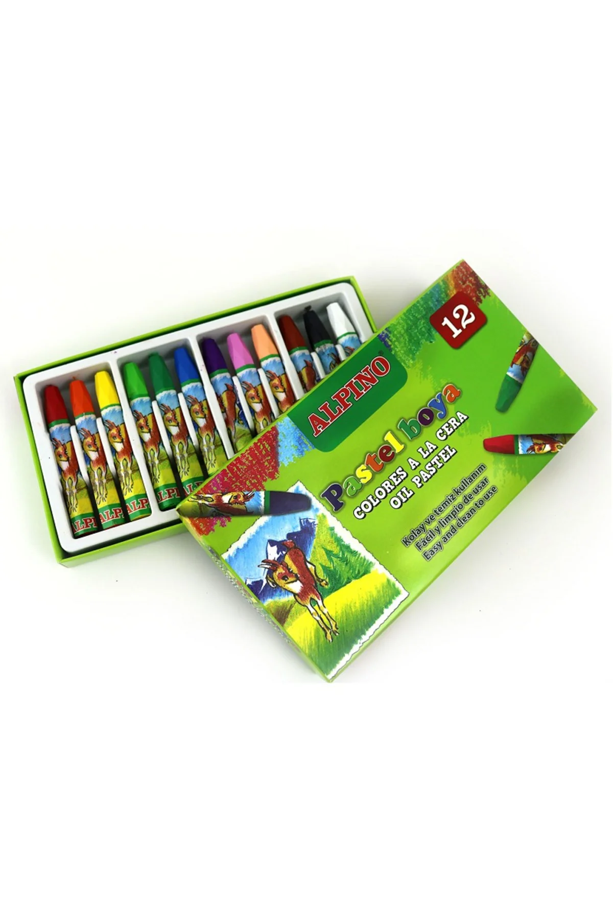 Alpıno 12 Renk Pastel Boya Dc-008299