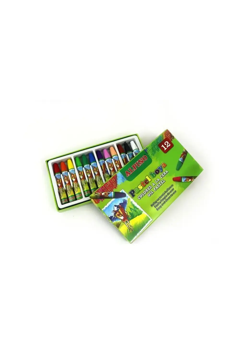 Alpıno 12 Renk Pastel Boya Karton Kutu Dc-038296