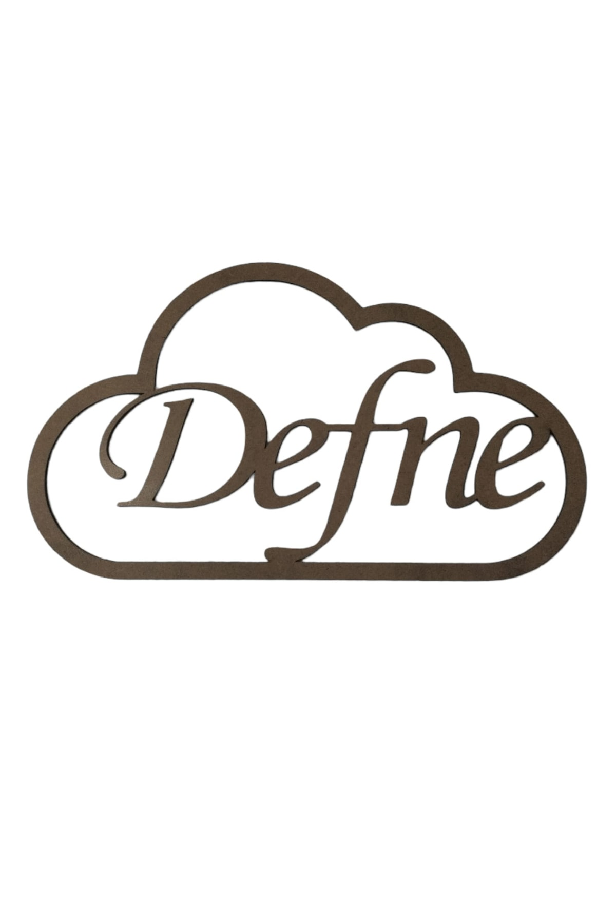 Leylaser Altı Düz Bulut Figürlü 3 Mm Ham Mdf İsimli Kasnak 30 Cm