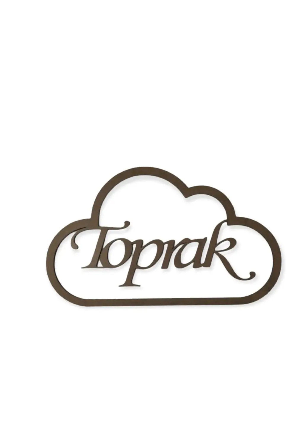 Leylaser Altı Düz Bulut Figürlü 3 Mm Ham Mdf İsimli Kasnak 30 Cm