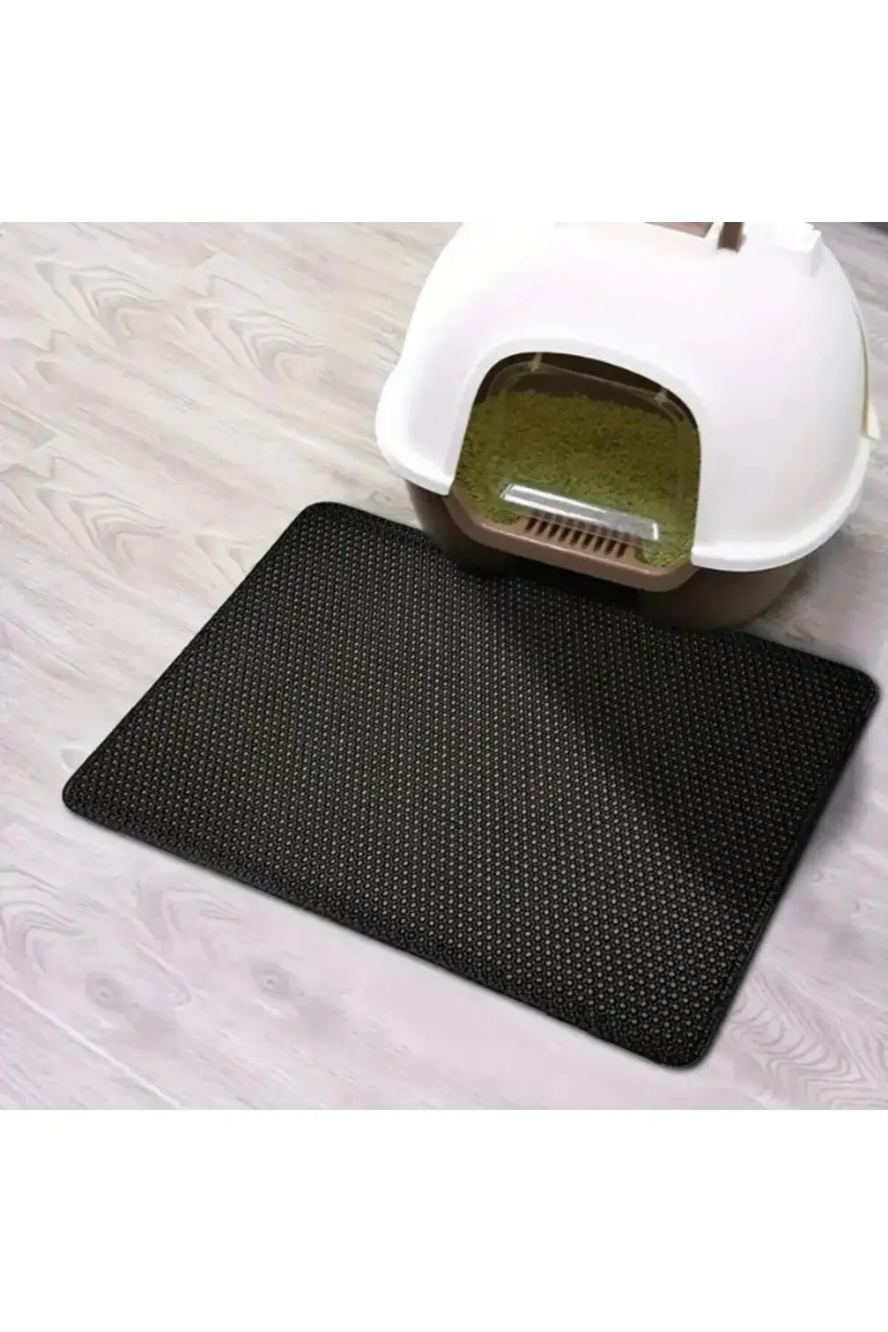 Altıgen Model Kum Toplayıcı Fonksiyonel Kedi Paspası TR-Mavi-Medi