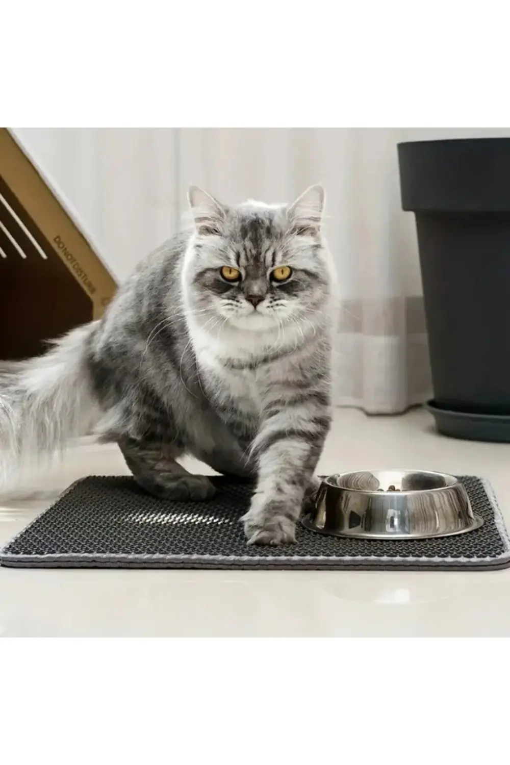 Altıgen Model Kum Toplayıcı Fonksiyonel Kedi Paspası TR-Mavi-Medi