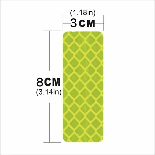 Altıgen Petek Dokulu Reflektör  – Güçlü Yansıtıcı Uyarı Bandı (10 ad 8cmx3cm)