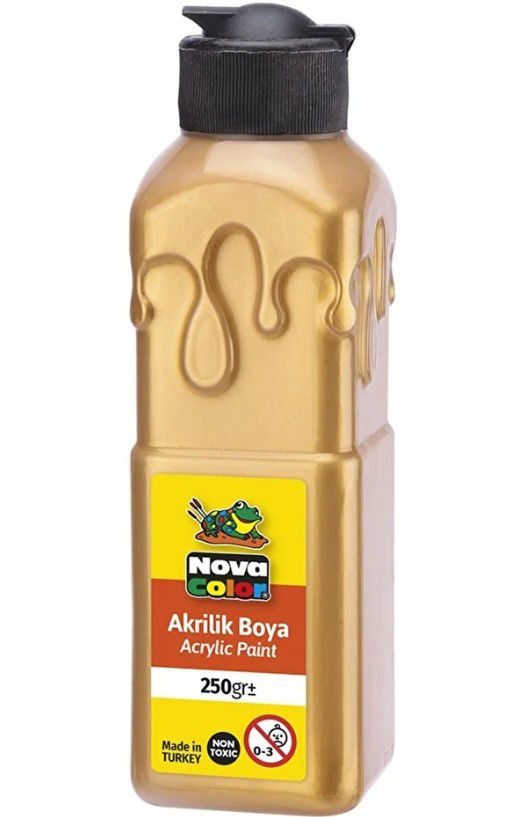 Altın Akrilik Boya 250 gr 1 Adet Su Bazlı Akrilik Boyası Hobi San