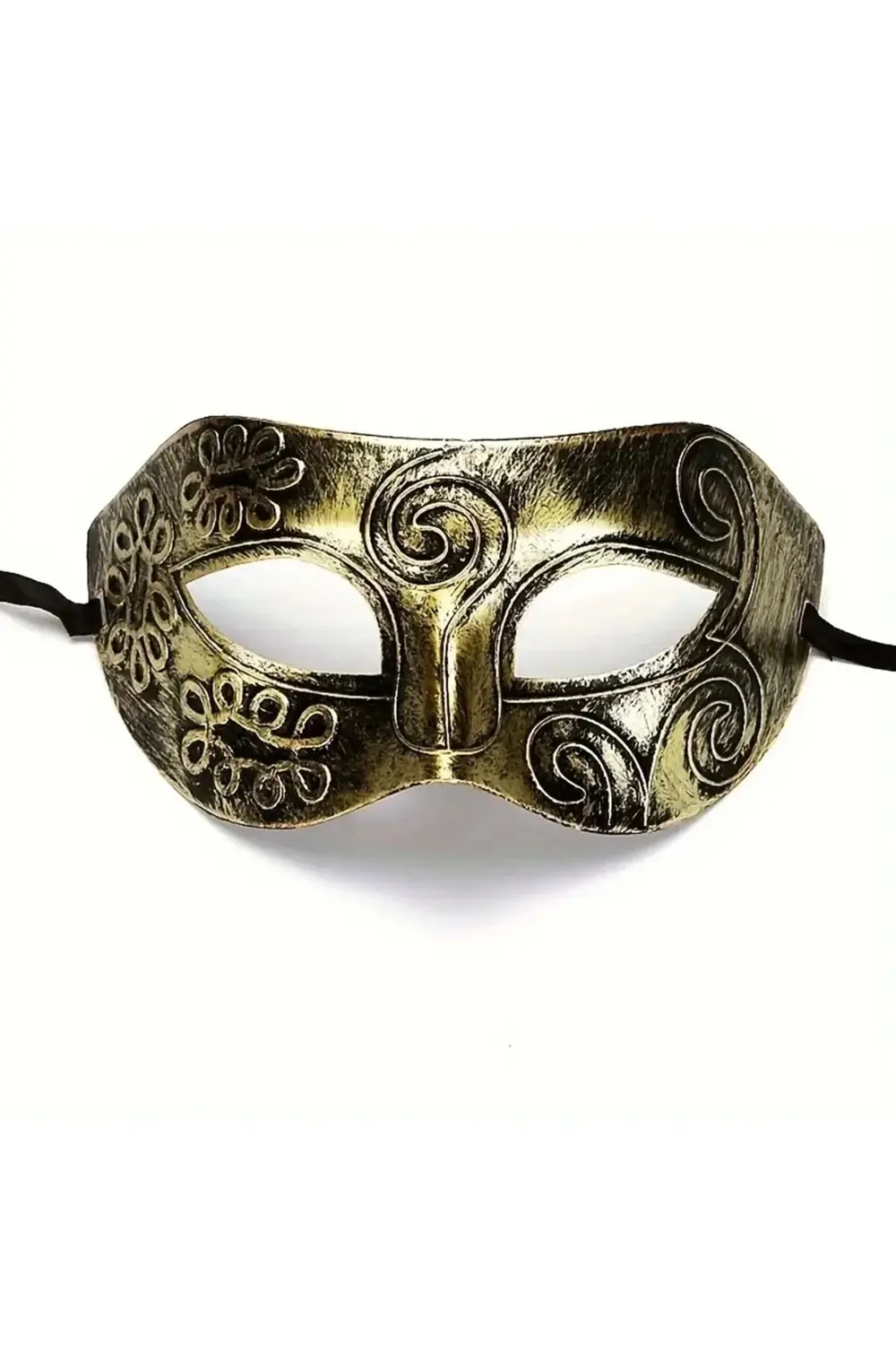 Altın Eskitme Yüz Maskesi - Antik Tarz Balo Maskesi