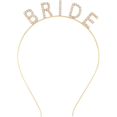 Altın Gold Renk Bekarlığa Veda Kristal Taş Bride Tacı İthal 16x10
