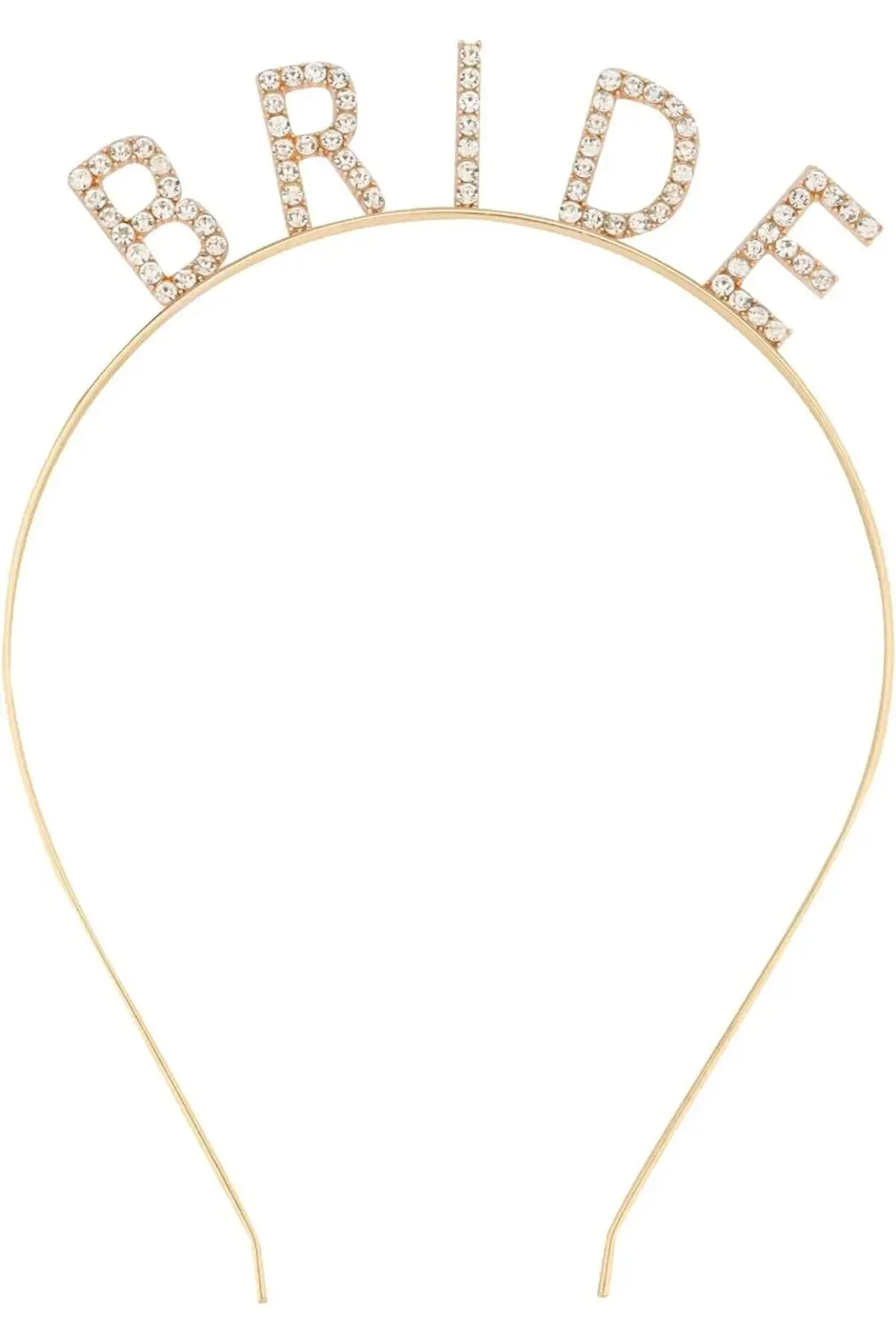 Altın Gold Renk Bekarlığa Veda Kristal Taş Bride Tacı Ithal 16x10