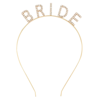 Altın Gold Renk Bekarlığa Veda Kristal Taş Bride Tacı İthal 16x10
