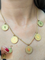 ALTIN KAPLAMA BEŞİ BİR YERDE ÇELİK KOLYE HALAT BURGU ZİNCİRLİ-ÇKO