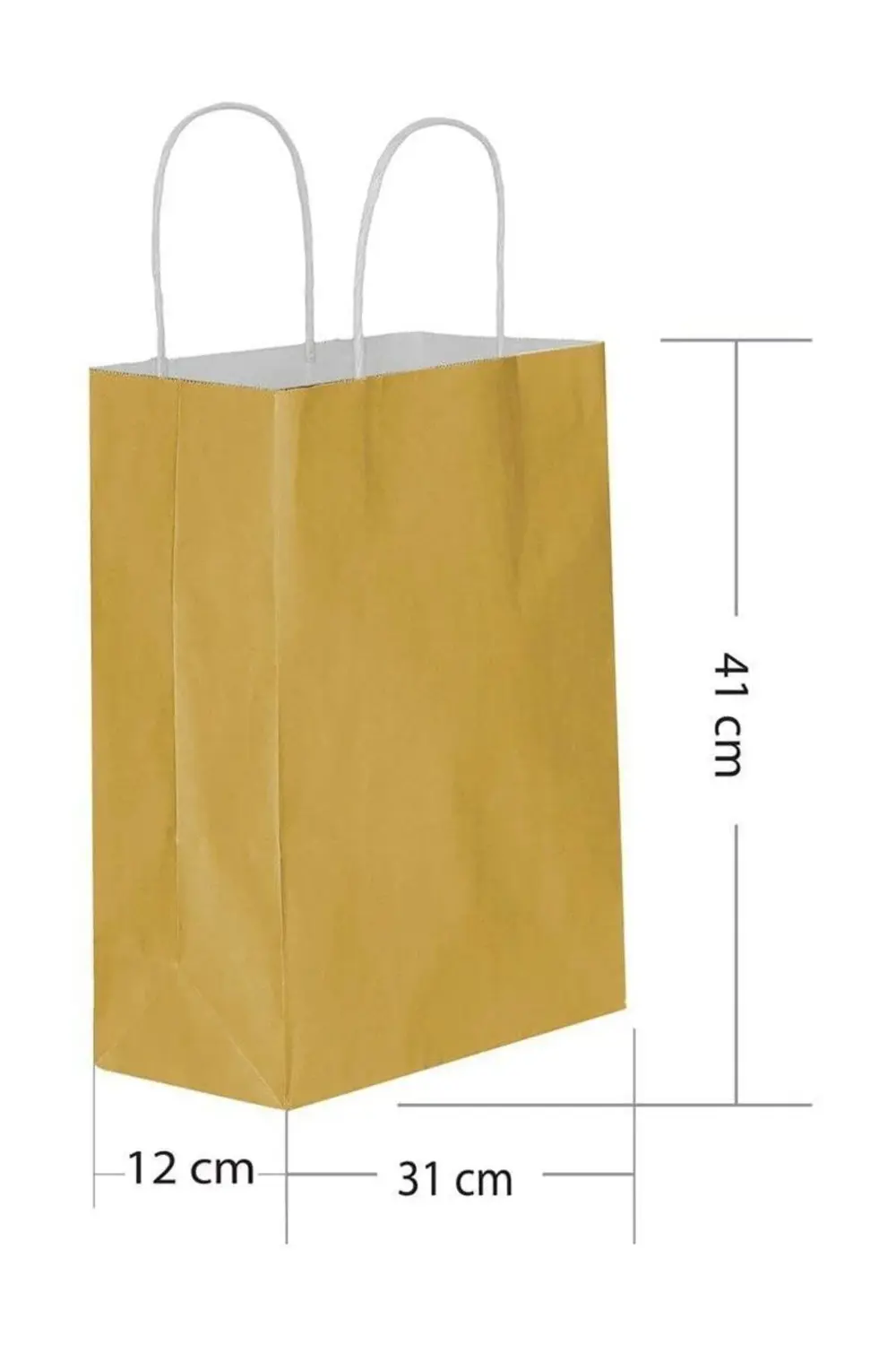Altın Kraft Hediye Çantası 31x12x41 cm 25li