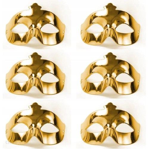 Woody Sofia Altın Metalize Renk Düz Balo Parti Maskesi