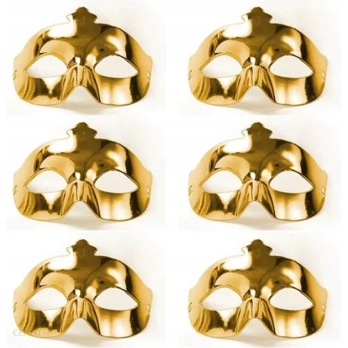 Altın Metalize Renk Düz Balo Parti Maskesi Altın Metalize Renk Düz Balo Parti Maskesi