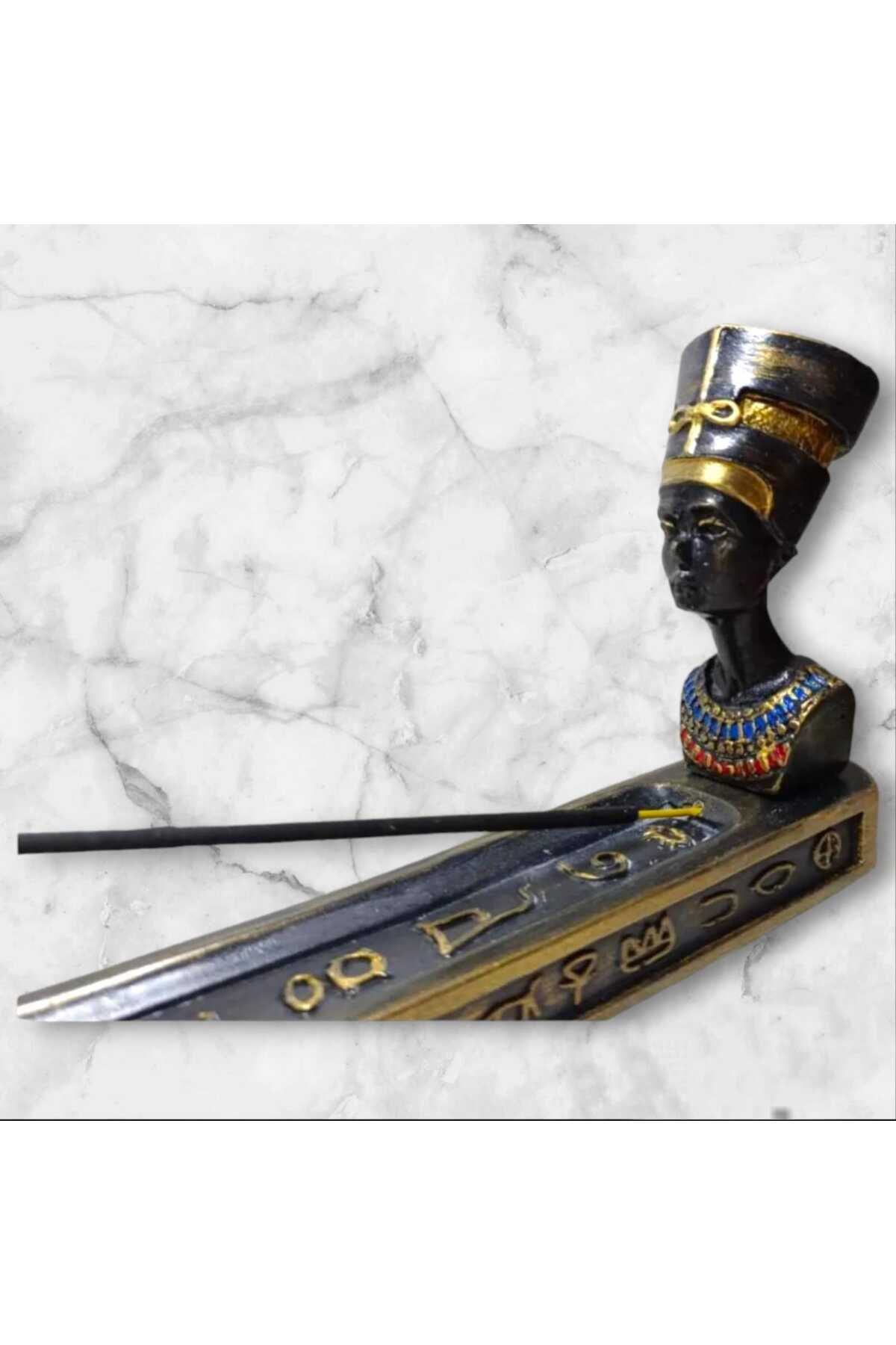 Dodemert Home Altın Mısır Sfenks Dekoratif Beton Biblo & Tütsülük