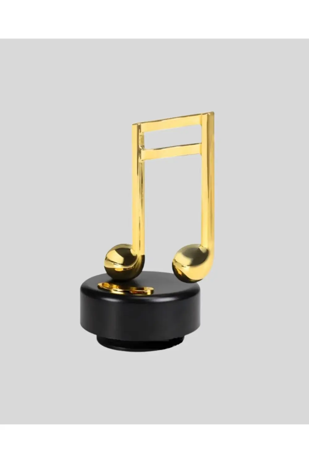 Altın Nota Figürlü Dönen Müzik Kutusu Dekoratif Music Box