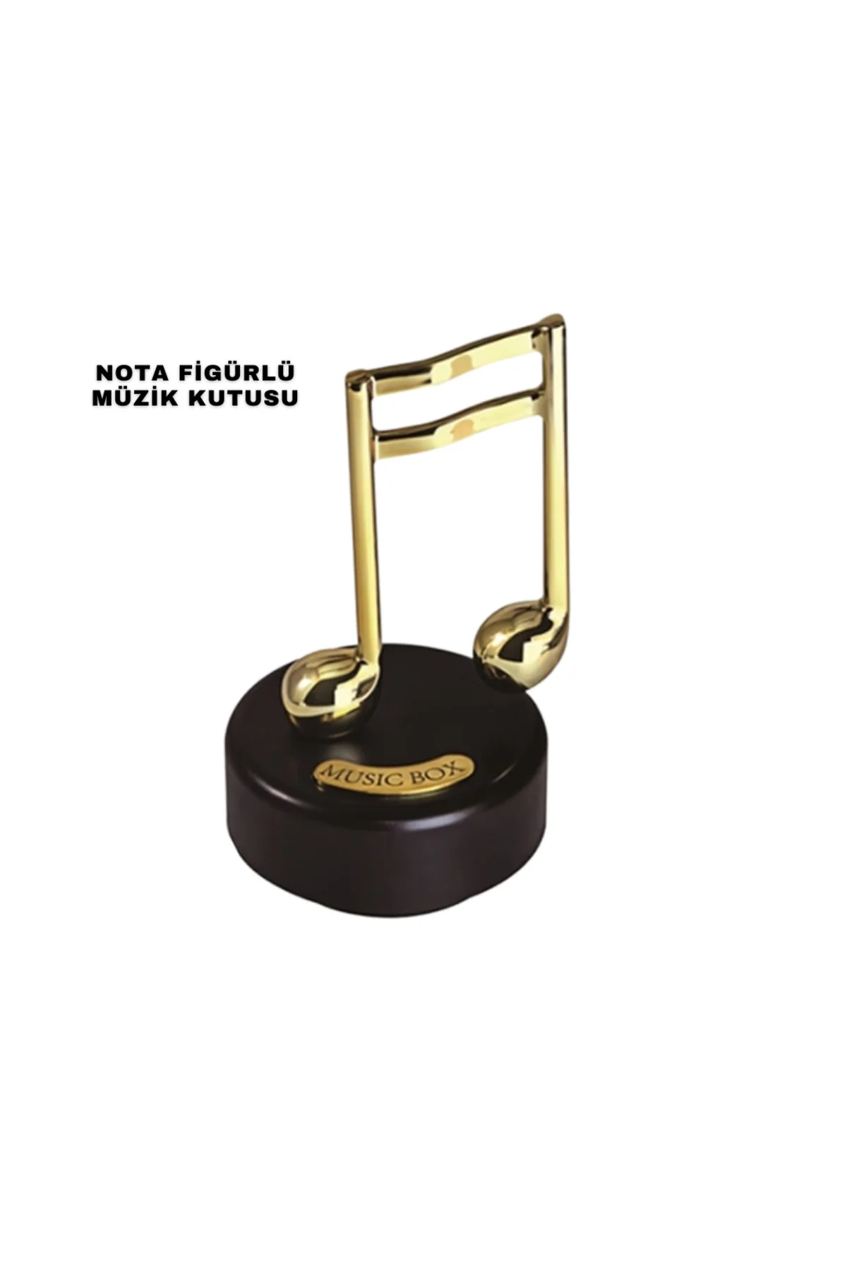 Altın Nota Figürlü Müzik Kutusu