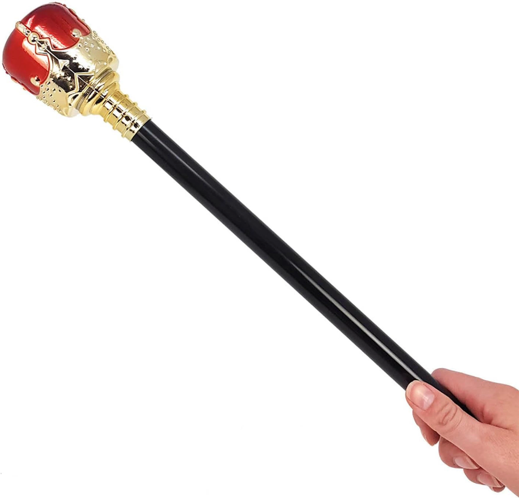 Altın Renk 60 Cm Kral Tacı Kraliyet Tacı Ve Kırmızı Topuzlu Kral Altın Renk 60 Cm Kral Tacı Kraliyet Tacı Ve Kırmızı Topuzlu Kral