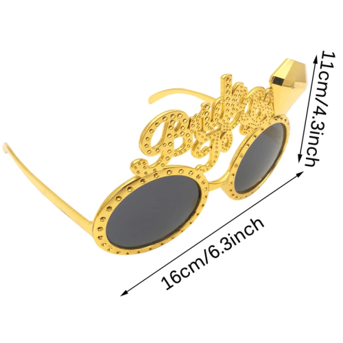 Woody Sofia Altın Renk Bride To Be Yazılı Gelin Gözlüğü