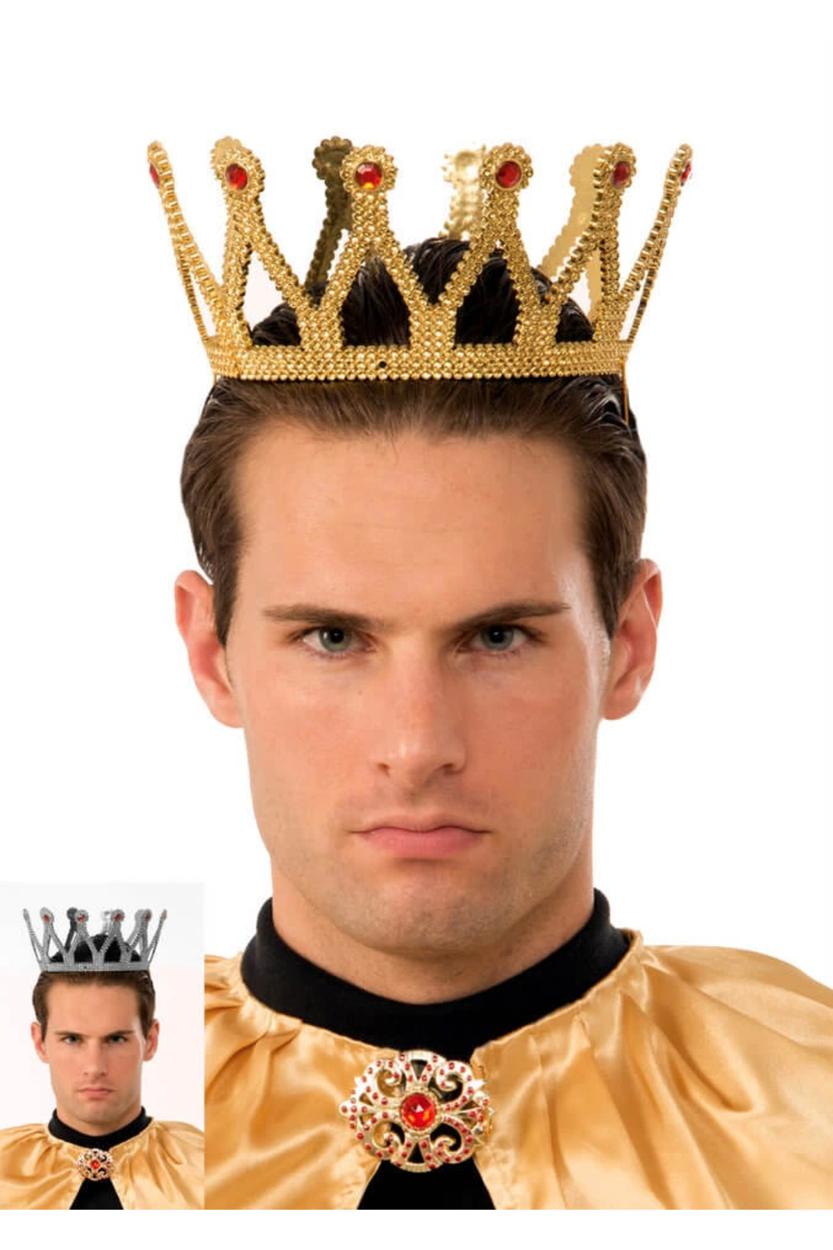 Storemax Altın Renk Çocuk Ve Yetişkin Uyumlu Kral Tacı