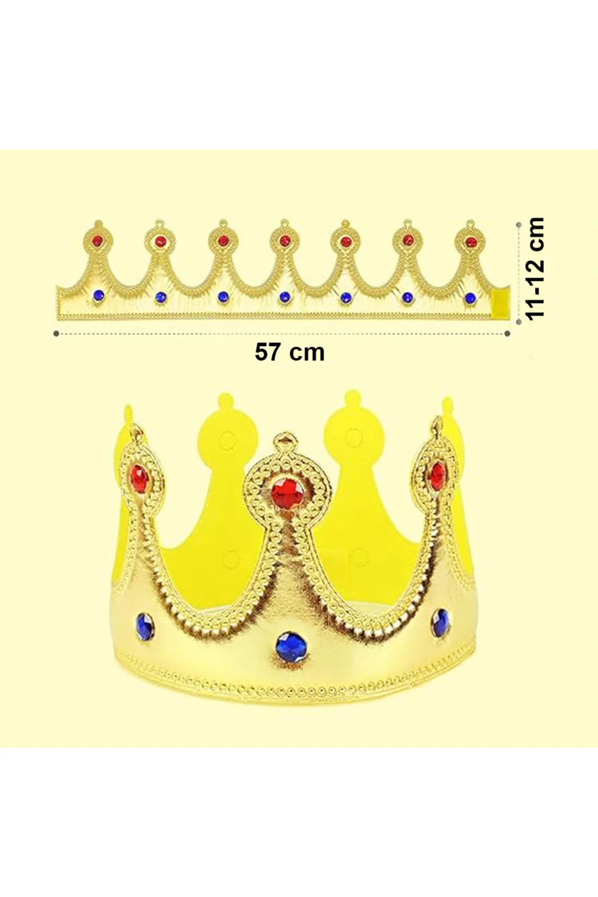 Altın Renk Eva Malzemeden İmal Çocuk Kral Tacı 57 Cm Altın Renk Eva Malzemeden İmal Çocuk Kral Tacı 57 Cm - Görsel 3