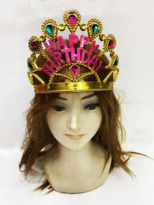Altın Renk Happy Birthday Yazılı Doğum Günü Tacı 60 cm Altın Renk Happy Birthday Yazılı Doğum Günü Tacı 60 cm