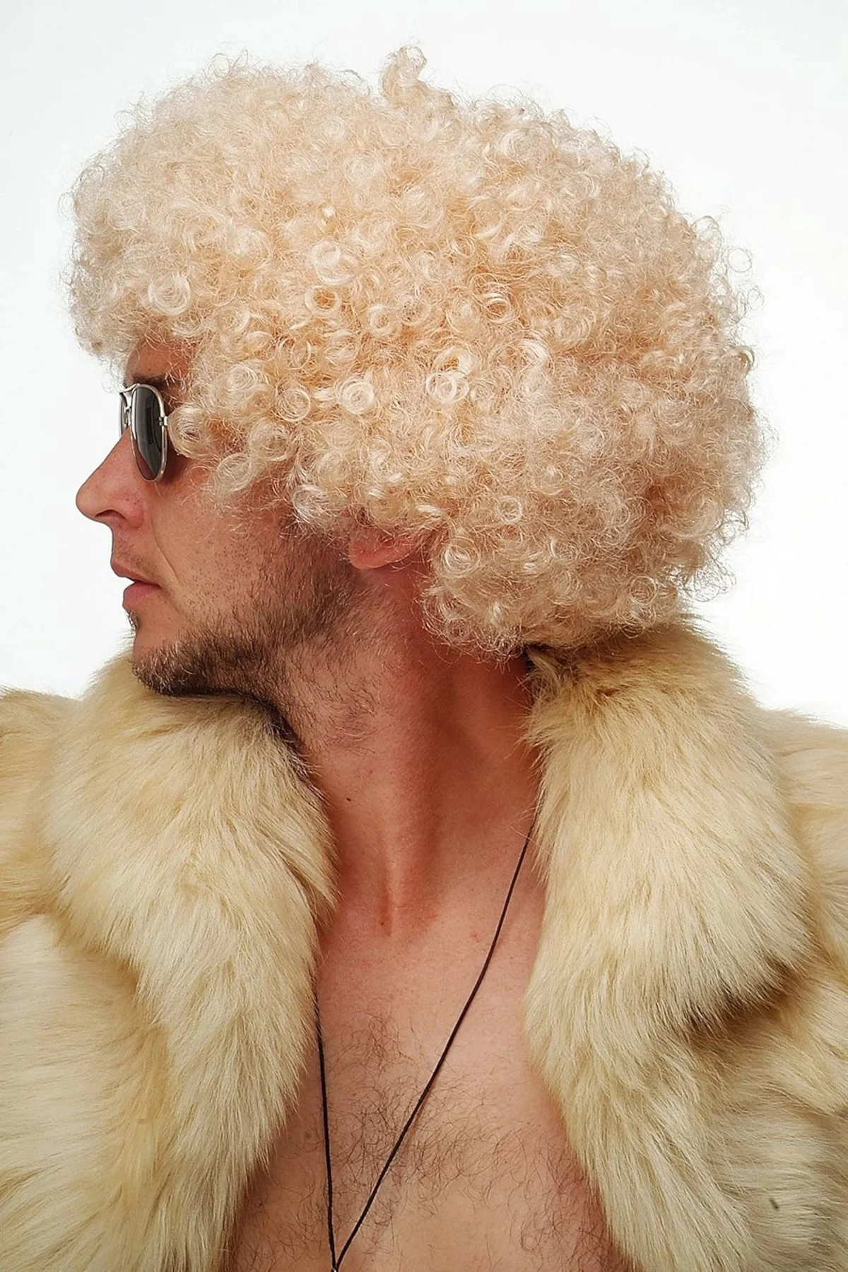 Altın Renk Kıvırcık Afro Bonus Peruk Saç Parti Peruğu Platin Gold Altın Renk Kıvırcık Afro Bonus Peruk Saç Parti Peruğu Platin Gold - Görsel 5