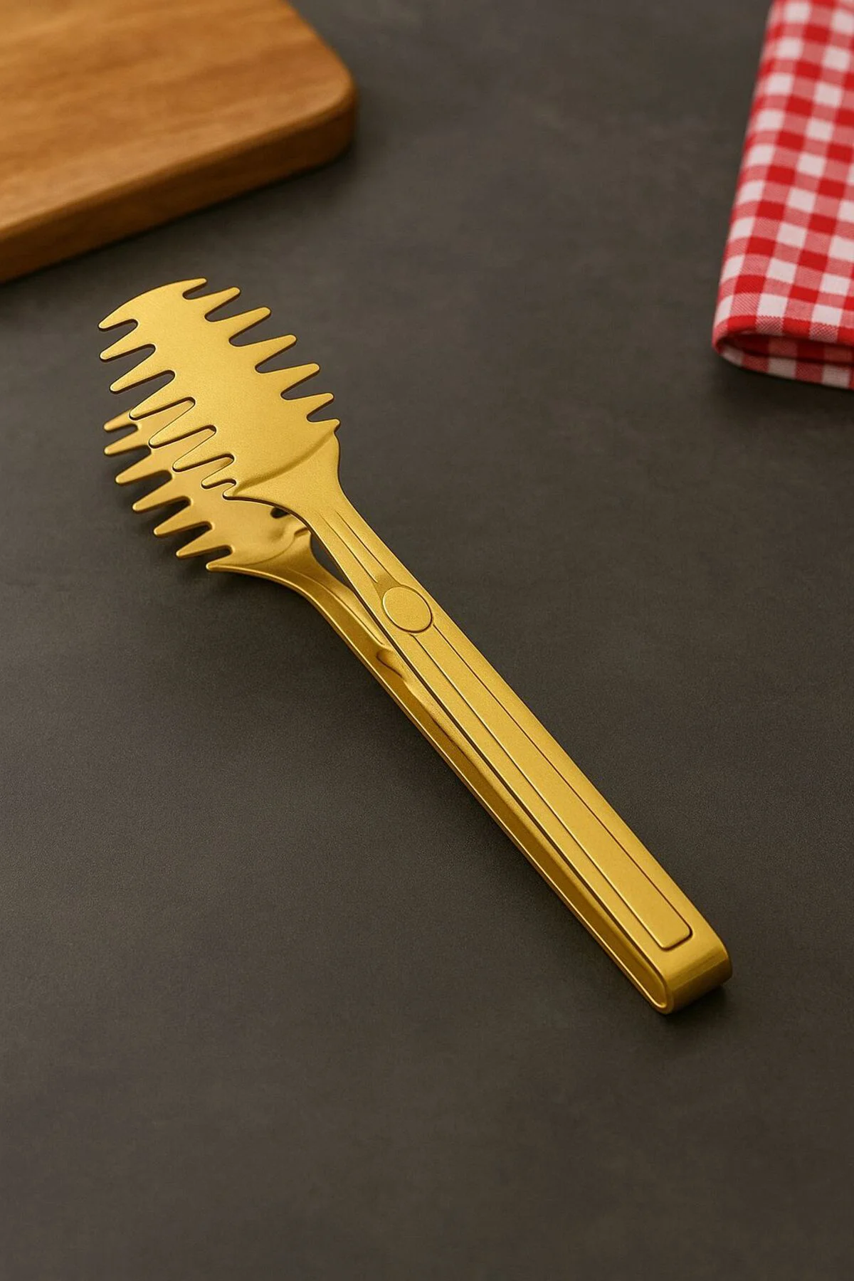 Altın Renk Paslanmaz Çelik Makarna Servis Maşası Altın Renk Paslanmaz Çelik Makarna Servis Maşası