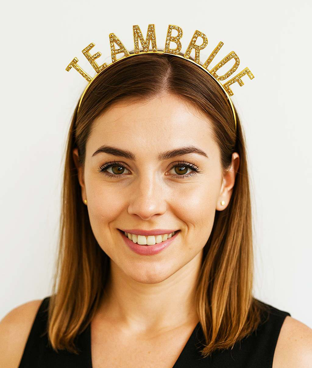 Altın Renk Team Bride Taç Plastik – Gelin ve Nedime Tacı (4741)