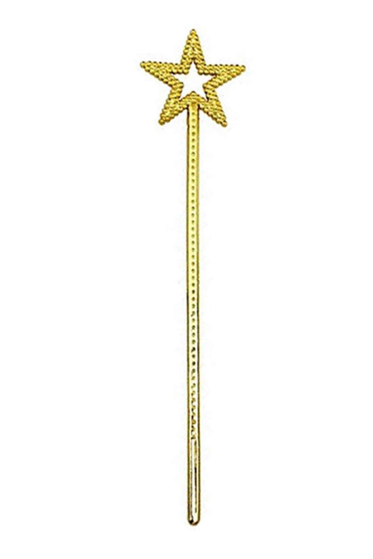 Ok Aksesuar Altin Renk Yildiz Peri Asasi Peri Değneği 34 Cm 1 Adet  Go5060642