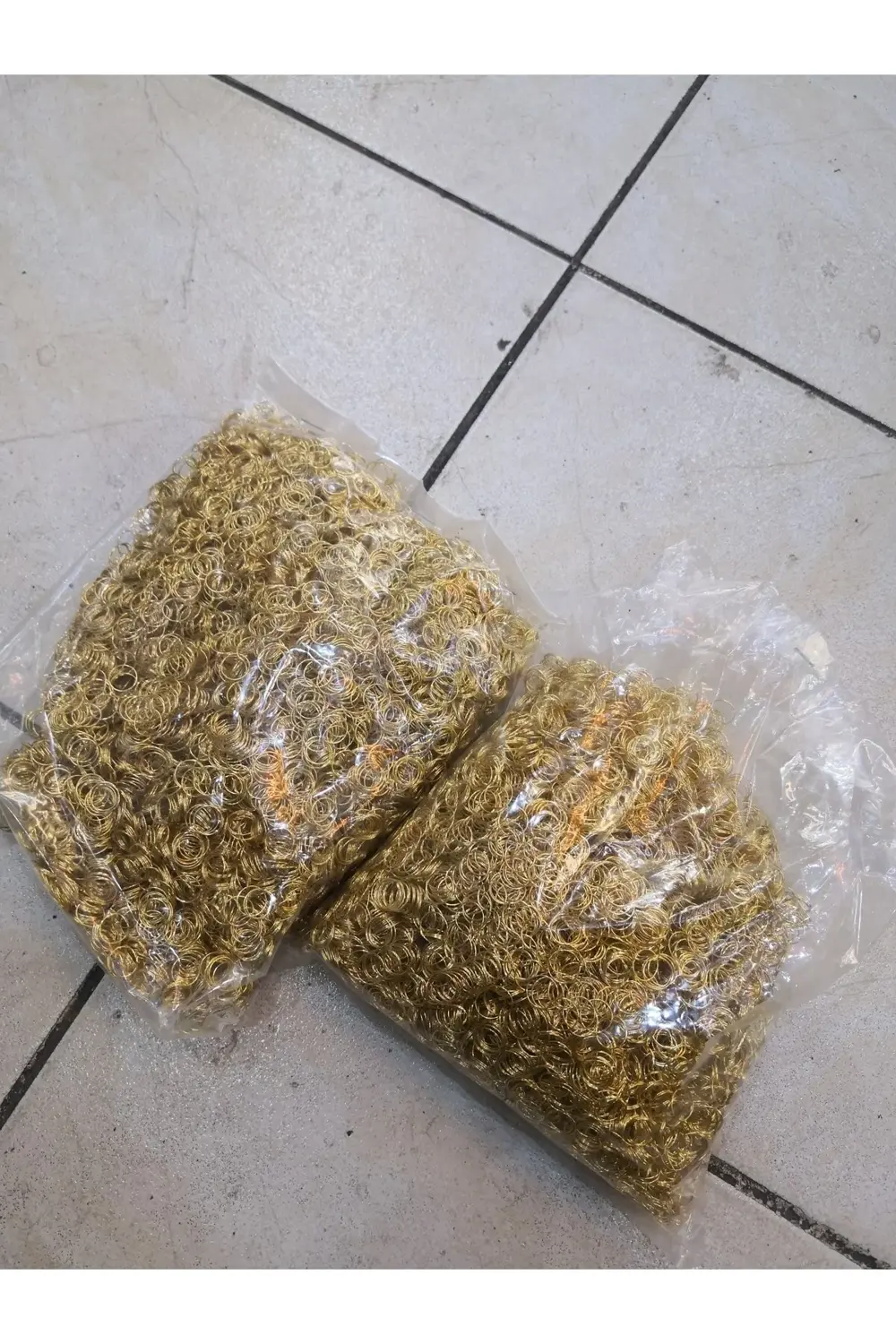 Altın Renkli Avize Taşı Halkası, 400 Adet, Dekoratif ve Şık Tasar