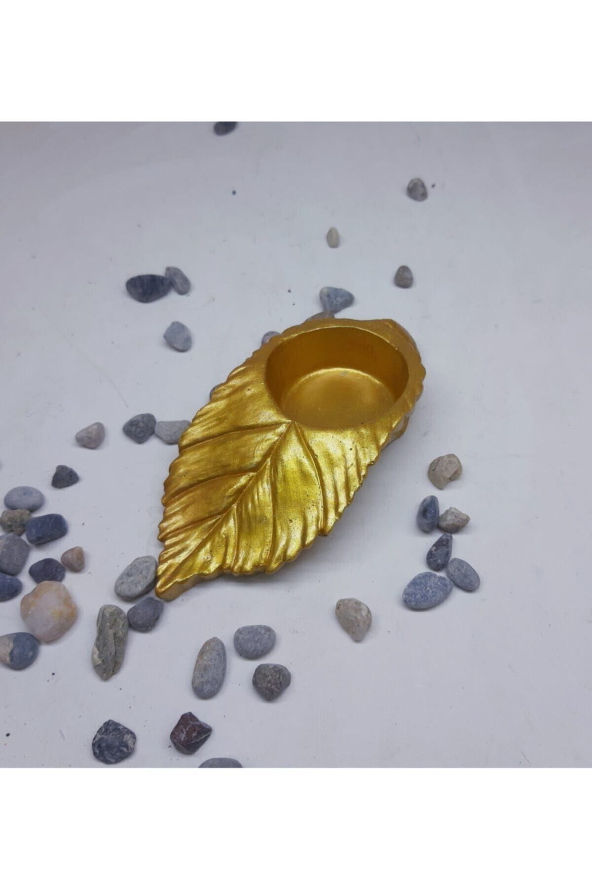 Dodemert Home Altin Yaprak Beton Mumluk