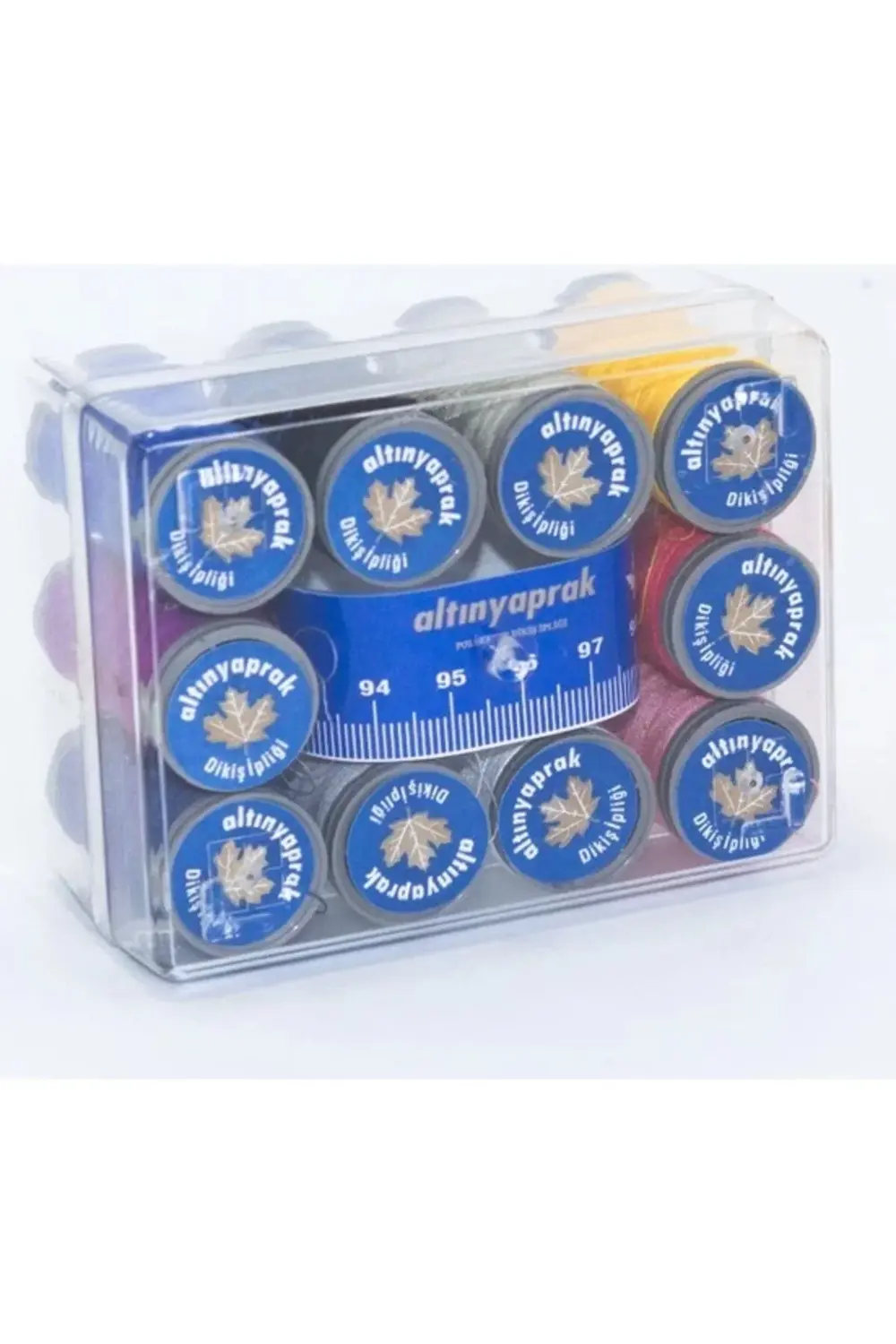 Altın Yaprak Mezuralı Dikiş İpliği Seti 10'lu Kutulu