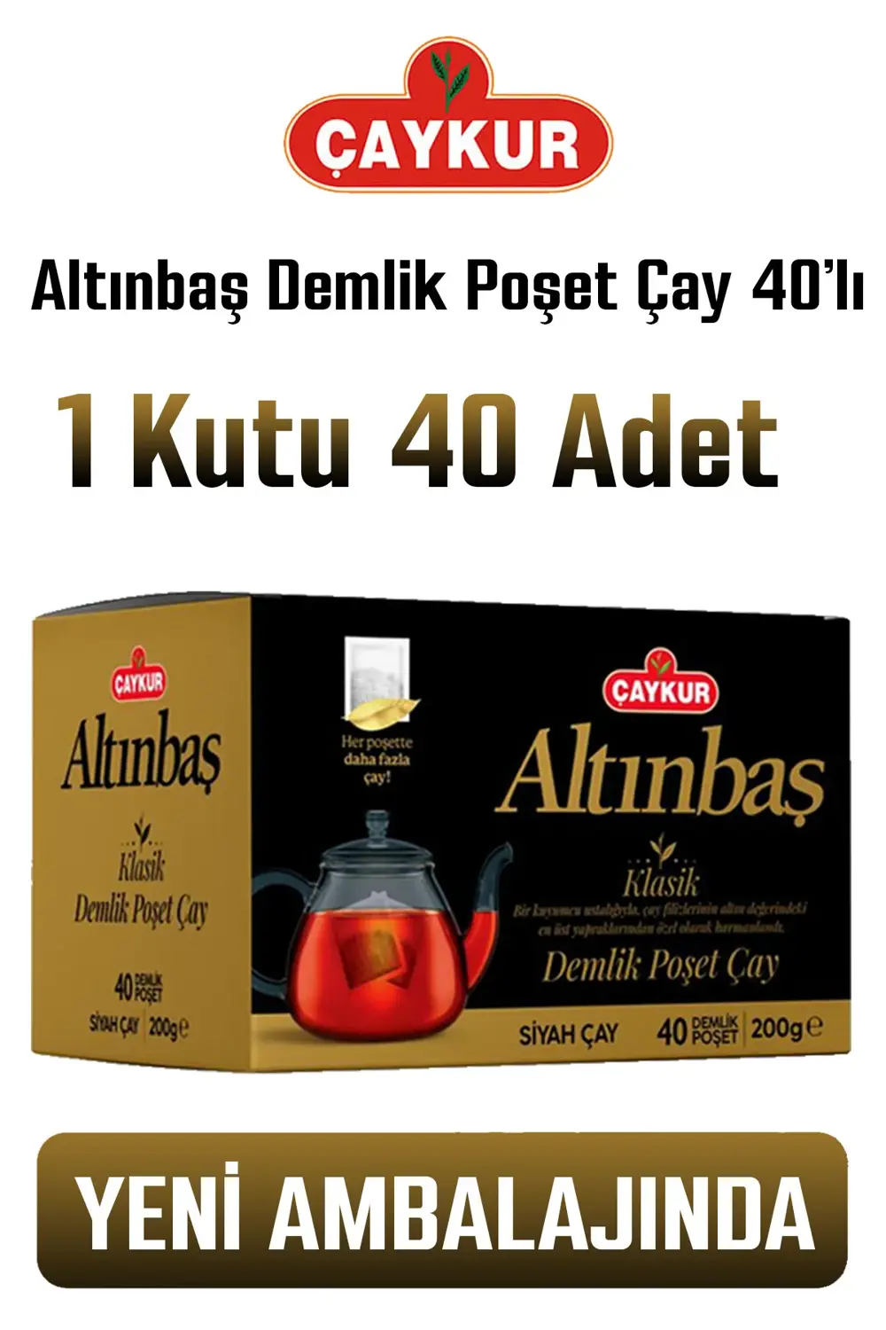 Altınbaş Demlik Poşet Çay Sade 40 lı 200 G
