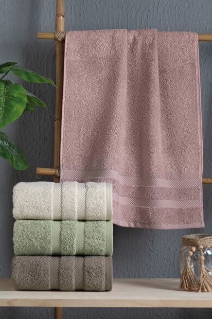 Altınbaşak Jakarlı 4´lü 50x90 El Havlusu Nori