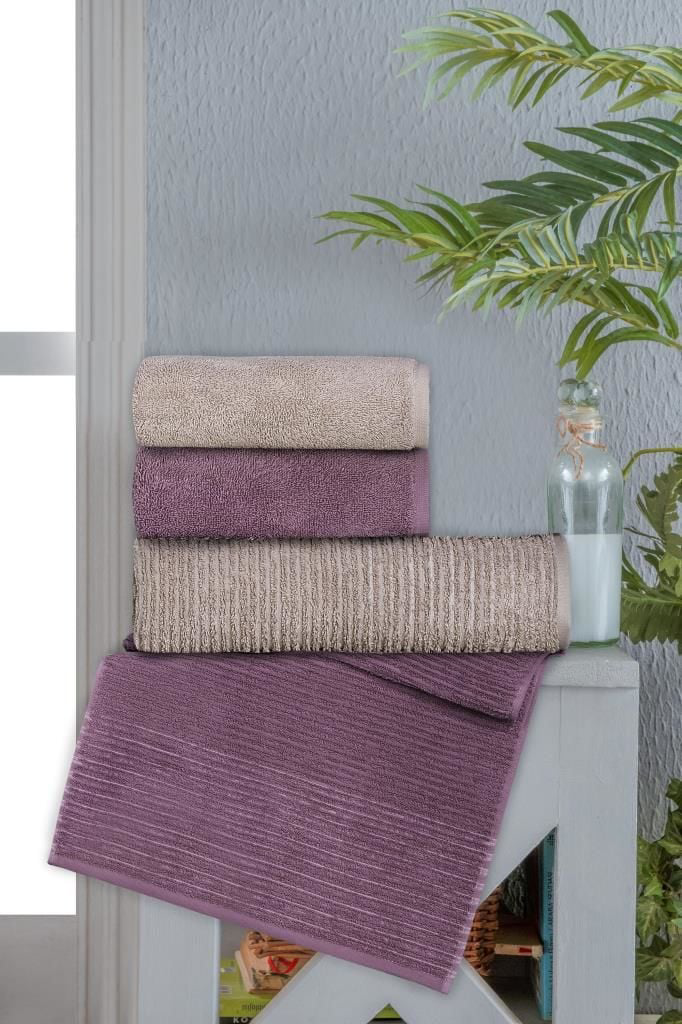 Altınbaşak Jakarlı 4´lü 50x90 El Havlusu Lisa V2