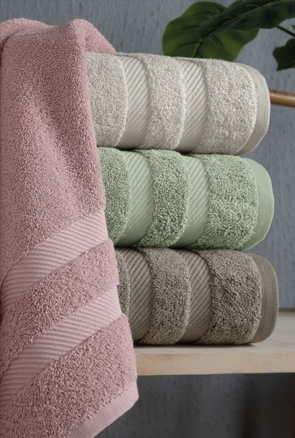 Altınbaşak Jakarlı 4´lü 50x90 El Havlusu Nori